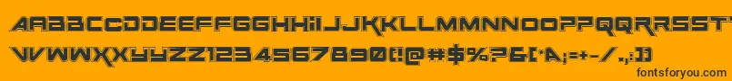 SpaceRangerAcademyRegular Font – Black Fonts on Orange Background