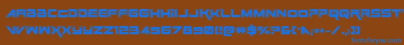 SpaceRangerAcademyRegular Font – Blue Fonts on Brown Background