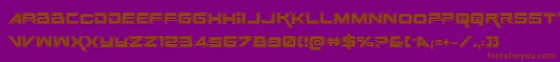 SpaceRangerAcademyRegular Font – Brown Fonts on Purple Background