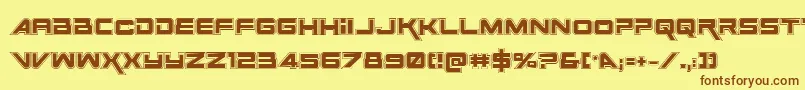 SpaceRangerAcademyRegular Font – Brown Fonts on Yellow Background