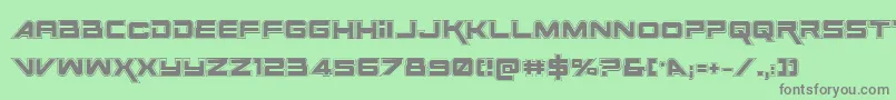 SpaceRangerAcademyRegular Font – Gray Fonts on Green Background