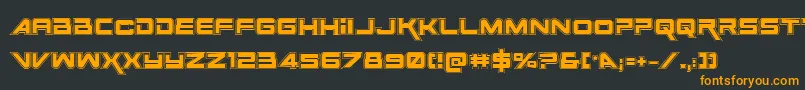 SpaceRangerAcademyRegular Font – Orange Fonts on Black Background