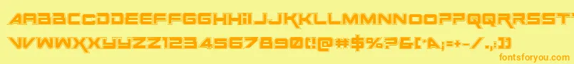 Police SpaceRangerAcademyRegular – polices orange sur fond jaune
