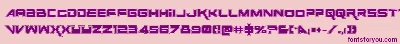 SpaceRangerAcademyRegular Font – Purple Fonts on Pink Background