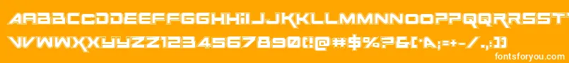 SpaceRangerAcademyRegular Font – White Fonts on Orange Background