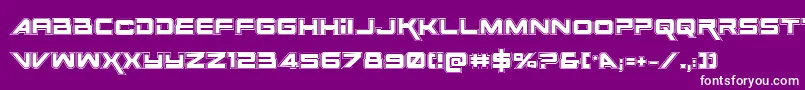 Шрифт SpaceRangerAcademyRegular – белые шрифты на фиолетовом фоне
