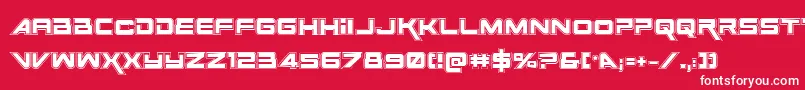 SpaceRangerAcademyRegular Font – White Fonts on Red Background