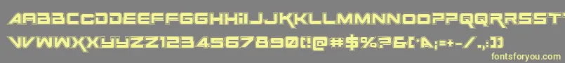 SpaceRangerAcademyRegular Font – Yellow Fonts on Gray Background