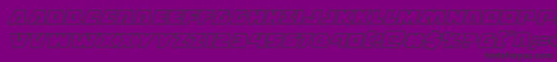 Eaglestrikeboldoutital Font – Black Fonts on Purple Background