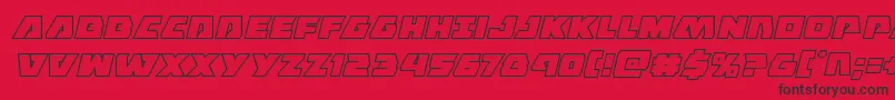 Eaglestrikeboldoutital Font – Black Fonts on Red Background