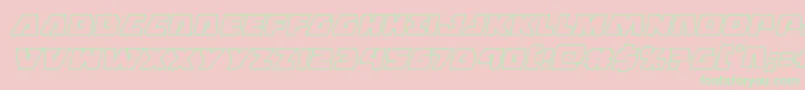 Eaglestrikeboldoutital Font – Green Fonts on Pink Background