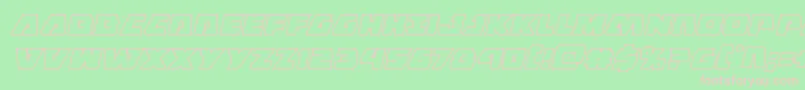 Eaglestrikeboldoutital Font – Pink Fonts on Green Background