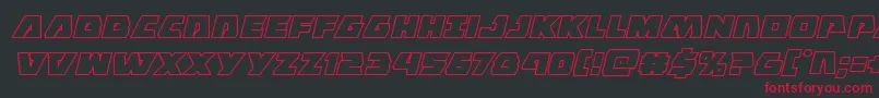 Eaglestrikeboldoutital Font – Red Fonts on Black Background