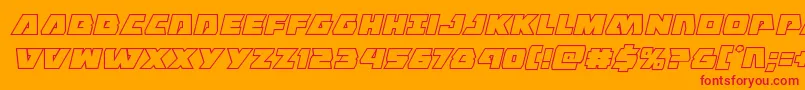 Eaglestrikeboldoutital Font – Red Fonts on Orange Background