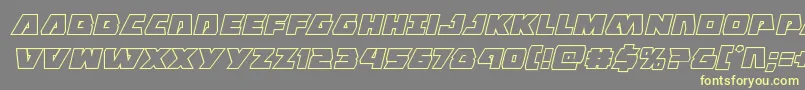 Eaglestrikeboldoutital Font – Yellow Fonts on Gray Background