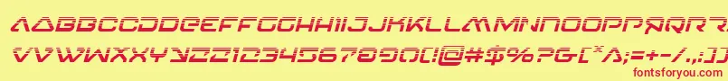 4114blasterv2halfital Font – Red Fonts on Yellow Background