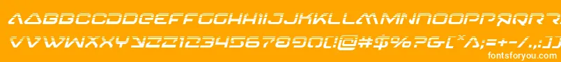Шрифт 4114blasterv2halfital – белые шрифты на оранжевом фоне