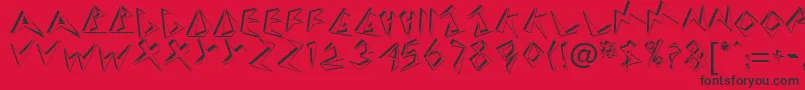 Handle1 Font – Black Fonts on Red Background