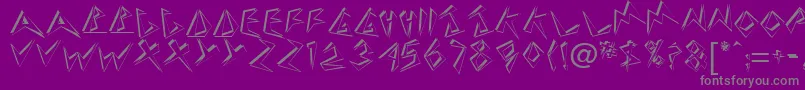 Fonte Handle1 – fontes cinzas em um fundo violeta