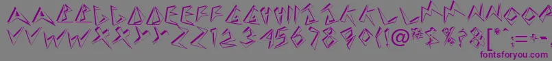 Handle1 Font – Purple Fonts on Gray Background