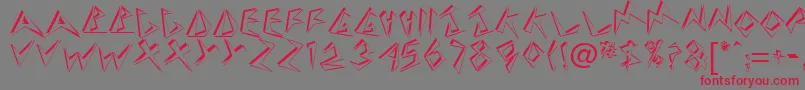 Handle1 Font – Red Fonts on Gray Background
