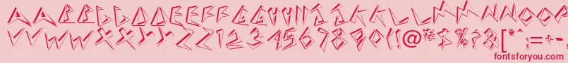 Handle1 Font – Red Fonts on Pink Background