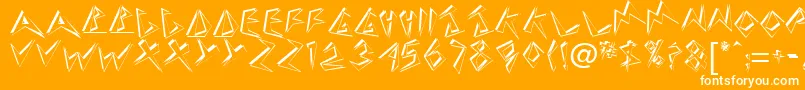 Handle1 Font – White Fonts on Orange Background