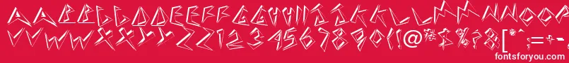 Handle1 Font – White Fonts on Red Background