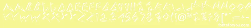 Handle1 Font – White Fonts on Yellow Background
