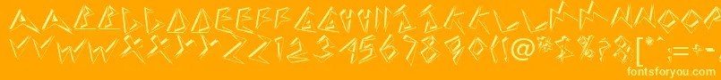 Handle1 Font – Yellow Fonts on Orange Background