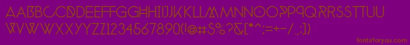 PhantomLight40-Schriftart – Braune Schriften auf violettem Hintergrund