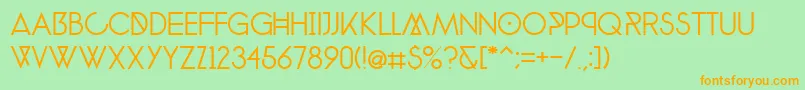 PhantomLight40 Font – Orange Fonts on Green Background