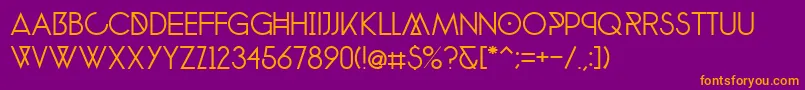 PhantomLight40 Font – Orange Fonts on Purple Background