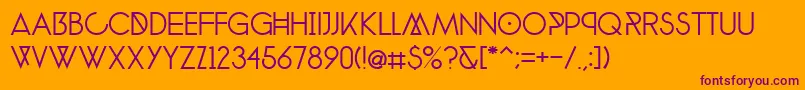 PhantomLight40-Schriftart – Violette Schriften auf orangefarbenem Hintergrund