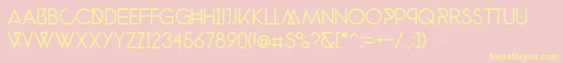 PhantomLight40-Schriftart – Gelbe Schriften auf rosa Hintergrund