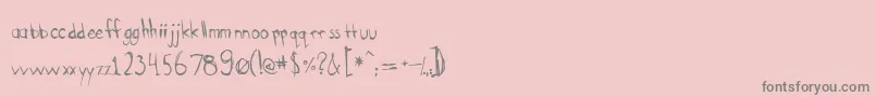 Bootyscratch Font – Gray Fonts on Pink Background