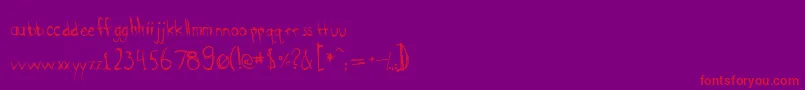 Bootyscratch Font – Red Fonts on Purple Background