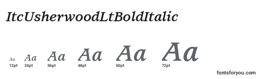 ItcUsherwoodLtBoldItalic Font Sizes