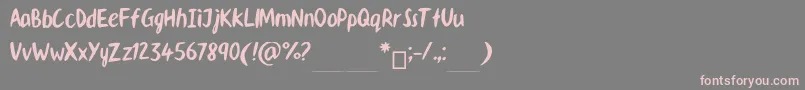 Aaf4 Font – Pink Fonts on Gray Background