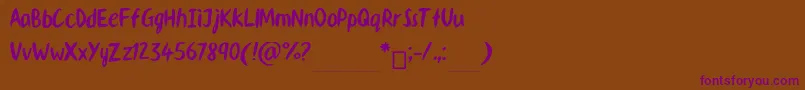 Шрифт Aaf4 – фиолетовые шрифты на коричневом фоне