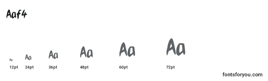 Aaf4 font sizes