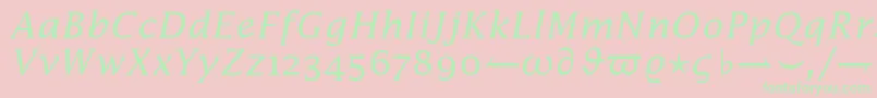 InsightMathExtensionSsiAlternateExtension Font – Green Fonts on Pink Background