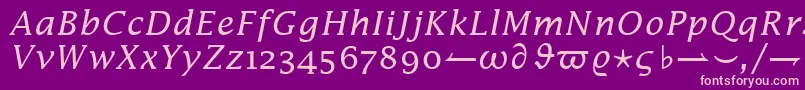 InsightMathExtensionSsiAlternateExtension Font – Pink Fonts on Purple Background