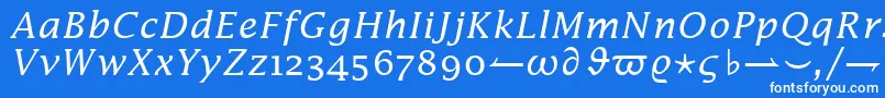 フォントInsightMathExtensionSsiAlternateExtension – 青い背景に白い文字