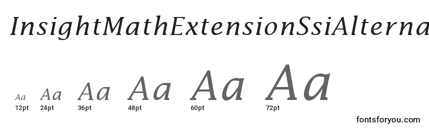 InsightMathExtensionSsiAlternateExtension Font Sizes