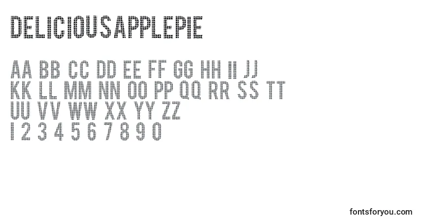 Шрифт Deliciousapplepie – алфавит, цифры, специальные символы