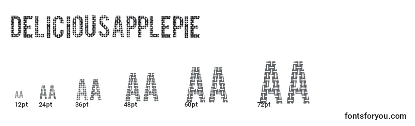 Размеры шрифта Deliciousapplepie