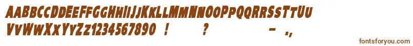 Шрифт VtcKreepykomikaoneBolditalic – коричневые шрифты на белом фоне