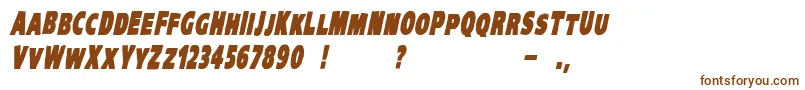 VtcKreepykomikaoneBolditalic Font – Brown Fonts on White Background