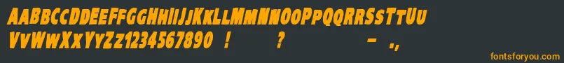 VtcKreepykomikaoneBolditalic Font – Orange Fonts on Black Background